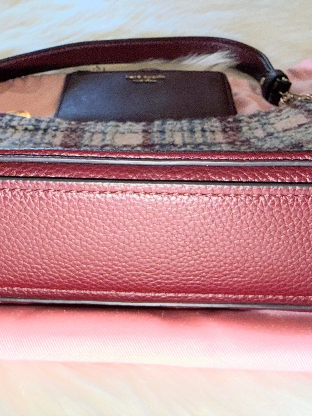 Kate Spade Hudson Tweed Medium Convertible Crossbody With Keychain Card Wallet